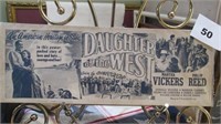 "Daughter of the West" Movie Advertisement