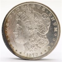 1879-S Morgan Rainbow Silver Dollar - AU