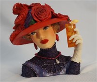 Cameo Girl “Lady in Red” Head Vase