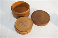 Set of wooden coasters in Box