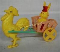 c1950 E. Rosen Hard Plastic Easter Rooster
