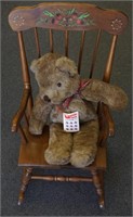Rocking chair with bear