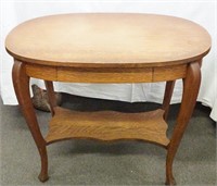 Oval Queen Ann Style Oak Table