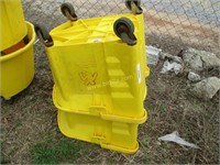 (2) Plastic Mop Buckets.