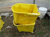 (2) Plastic Mop Buckets.