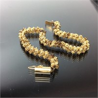 14kt Gold Bracelet 7 1/4”