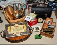 Misc. Antiques, Shoe Horns, Tins, etc.