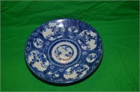 LARGE EARLY ASIAN COBALT BLUE/WHITE BOWL