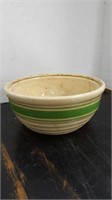 USA Pottery bowl with green stripe