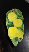 Italy decorator plate porcelain lemons
