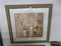 ORNATE FRAMED ORCHIDS 35"T X 36"W