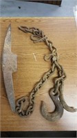 Pickaxe head and chain