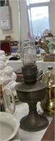 Vintage oil lamp with funnel etc.