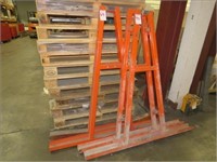 LOT, (2) 60"W X 60"H MATERIAL RACK UPRIGHTS (NO