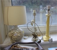 Charity Sale. 3 Table lamps