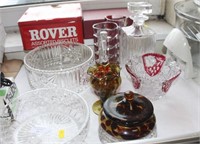Collection glass incl. red and brown.