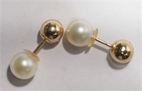 10k Freshwater pearl earrings