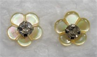 14K flower 2-in-1 earrings