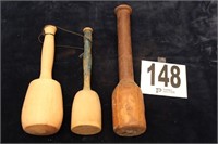 THREE CARVING MALLETS