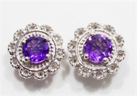 Sterling amethyst earrings