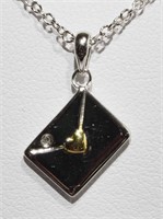 Sterling loveletter shaped necklace