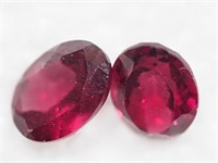 2 genuine garnet  gemstones