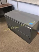 Metal 2 drawer lateral file cabinet