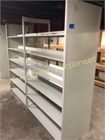 Metal shelving with adjustable shelves