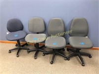 (4) office chairs on casters