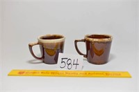 Lot of 2 Vintage Brown Drip McCoy Coffee Mugs