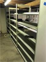 Metal shelving with adjustable shelves