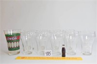 Set of 8 Coca-A-Cola Glasses w/ 2 Other