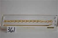 2 Croft & Barrow 22K Gold Plated Bracelets