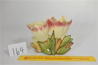 Vintage McCoy Double Tulip Vase - chipped as