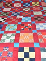Hand Stitched Quilt 76" X 84" - a few spots as