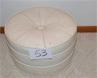 Vintage Vinyl Covered Ottoman