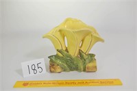 Vintage McCoy Triple Lily Vase Small Chip as