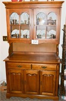 Vintage Maple Hutch 73" T X 42" W X 18" D - Two