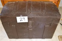 Antique Camel Back Trunk 21" T X 28" L X 16" W