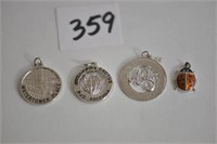 Lot of 4 Sterling Marked Charms - Watertower