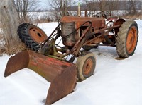 Massey-Harris 33 wide front tractor with loader