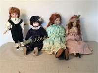 Lot of 4 Collectable Dolls