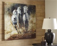 A8000179 Odero 48 x 48 Wild Horses Oil On Canvas