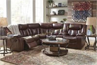 Ashley 136 LEATHER Reclining Sectional