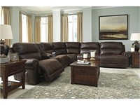 Ashley 931 Triple Reclining Sectional w' Console