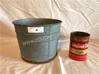 Galvanized feed bucket