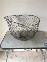 Large Kasper wire works shuck basket