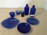 Cobalt Blue Glass Lot