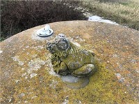 Solid Concrete frog yard ornament