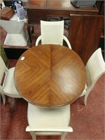 Dining table with 4 chairs 1 leaf